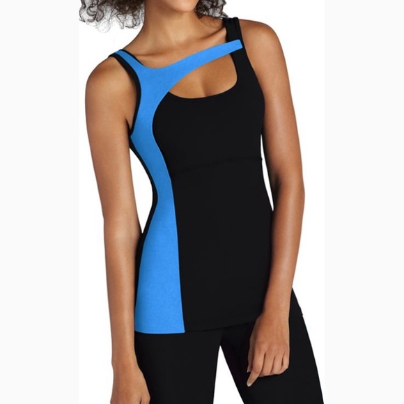 Beyond Yoga Tops - Beyond Yoga Color Block Asymmetrical Workout Tank